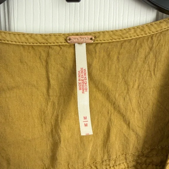 Free People Olive Button-Down jumpsuit with tie - Picture 3 of 12